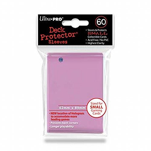 Deck Protector Sleeves by UltraPro for Yugioh, Pokemon, or Baseball, Solid Pink (60)