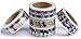 Classic Washi Tape Set (Japanese Masking Tape) by MIKOKA, 0.6 Inches Wide, 32.8 Feet Long, 5 Rolls - Cats