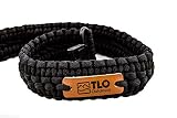 TLO Outdoors Paracord Gun Sling - Adjustable 2-Point Paracord Sling Rifle, Shotgun Crossbows (550 Rated Nylon, Kernmantle Paracord, Extra Wide, Black)