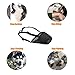 Lepark Nylon Mesh Dog Muzzle with Overhead Strap for Small,Medium and Large Dogs,Anti Biting, Barking and Chewing,Ajustable and Breathable(M,Black)