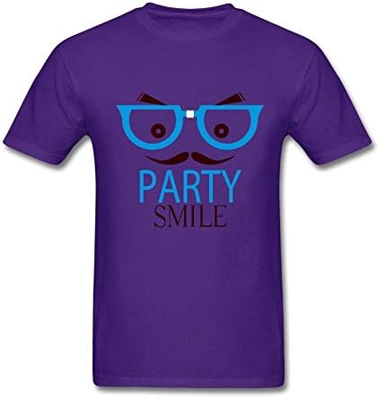 Clarkest Men Party Smile Shirts Custom Purple M