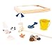 Deluxe Wooden Zen Sand Garden with Beach Toys, Shells, Rocks, Sand, and Rake (Model# RG-005)