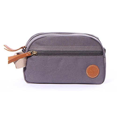 Timberland Men's Travel Kit,Waxed Canvas Grey,One Size