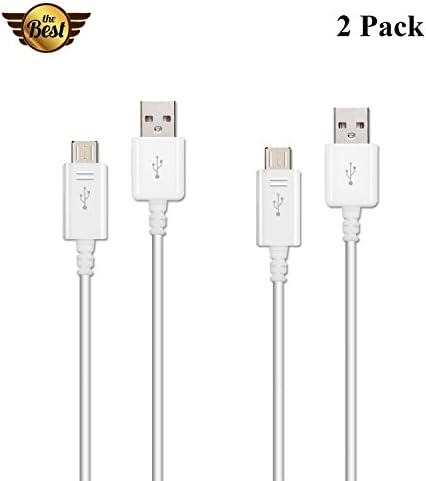 [2 Pack] Micro USB Charging Cable, Qiwooode Fast Charging Charger 3FT Data Sync Charging Cord for Samsung Galaxy S7, S7 Edge, S6, S6 Edge, S6 Edge Plus, S4, tablet and more