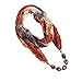 LERDU Gift Idea Infinity Scarf Necklace with Jewelry Marble Stone for Women