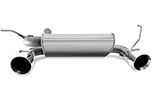 COLT EXHAUST Stainless Steel Muffler Fits 2007-2017 Jeep Wrangler Axle Back (with tips)