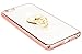 Bastex iPhone 6 Plus / 6s Plus Case, Ultra Thin Clear Luxury TPU Rose Gold Bumper Case Cover with Attachable Heart Pink Diamond Ring Holder for Apple iPhone 6 Plus/6s Plus