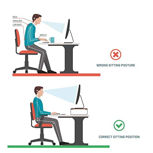 Bemorergo Wood Monitor Stand Riser with Slot Metal Feet Computer Riser for Speaker TV Laptop Printer Stand Office Supplies Platform Save Space 20 x 9.5 inch