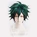 Izuku Midoriya Wig Deku Anime Cosplay Green Black Hair Halloween Cosplay Props