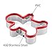 FASAKA 3pcs Gingerbread Man Cookie Cutters Set Gingerbread Boy Shape Mould with Red Environmental PVC