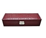 Crocodile Leather 7 Watch Box Jewelry Storage Display Case