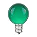 Novelty Lights Incandescent G50 Globe Replacement Bulbs - Outdoor Individual Bulbs for Events, Holiday Parties, Patios, and More - E17/C9 Intermediate Base, 7 Watt Lights (Green, 25 Pack)