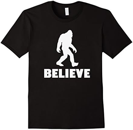 Men's Bigfoot Sasquatch I Believe Tshirt Small Black