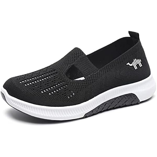 Tazimall Women's Light Running Sneakers - Breathable Sport Loafers For Winter & Spring (Black, Blue, Yellow) - View #7