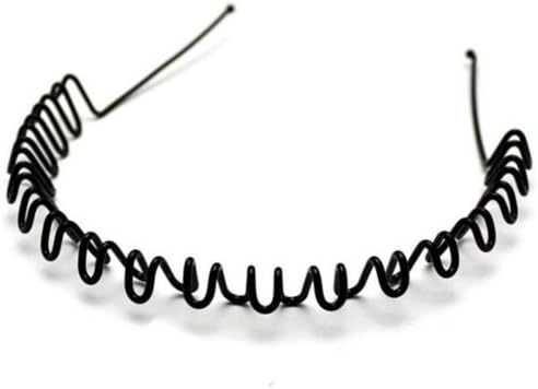 New ZIC ZAC Unisex Black Wavy Hair Band to Carry&Hold Long Hair, Hair Accessories styling Headbands+ FREE 1 HAIR RUBBER BAND