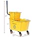 Goplus Commercial Mop Bucket Side Press Wringer Cleaning Caddy with 35 Quart Larger Capacity, Yellow