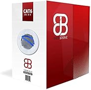 Dripstone CAT6 1000ft 23AWG 550Mhz Solid UTP Ethernet Cable RJ45 CCA Bulk Network LAN Wire RJ45 Easy Pull Box 