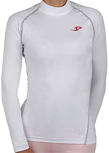 New 095 Womens Skin Tight Compression Baselayer T Shirt Running White Top S-xl (S) - Thumbnail 5