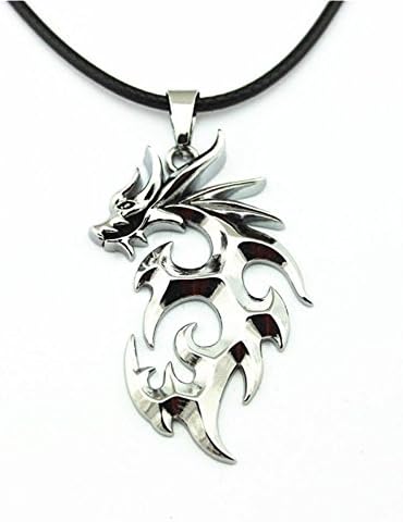 Trend Leader E1013 manufacturers selling Europe and the United States trade personality punk tide products Chinese dragon totem flame Warcraft alloy necklace