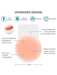 Sujetador de silicona reutilizable para aceleración de pecho, M