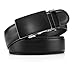 KAERMU Men's Leather Ratchet Belt Strap Only 35mm 1 3/8,Leather Belt without Buckle (Black4, UP TO Waist：44