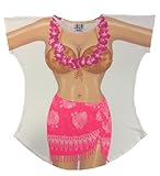 L.A. Imprints Sarong Bikini Body Cover-Up T-Shirt #17 Regular Size White