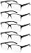 Eyekepper Vintage Reading Glasses for Men - 5 Pack Spring Hinges Classic Readers - Black-Clear Frame +2.50