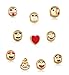 Anna Radisson Smiley Emoji girls Bracelet, Earrings Include a Yellow Purse [Stuff Pack - 3 Items]