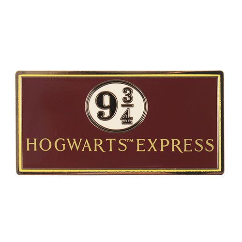Wizarding World of Harry Potter : Hogwarts Express 9 3/4 Train Platform Sign Metal Trading Lapel Pin