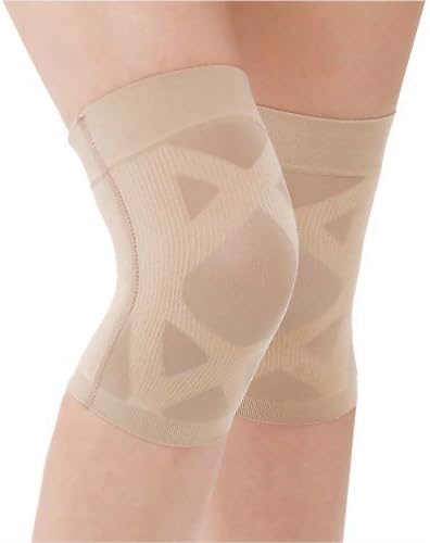 Taping Supporters for Thin Knee Tepisuto XX Made in Japan (L size: knee on around (about) 32-55cm, Beige)