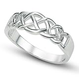 925 Sterling Silver Celtic Knot Band Ring