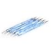 NYKKOLA 15Pcs Nail Art Design Painting Drawing Brushes White + 5 X 2 Way Marbleizing Dotting Pen Tools Set