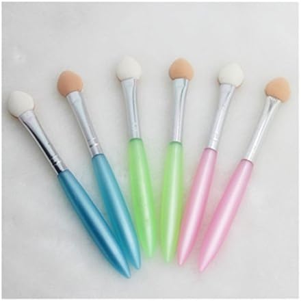 6pcs/Set Double-sided Sponge Heads Mirror Powder Brush Shade Gardient Pen Manicure Nail Art Tool Blue