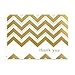Gold Foil All Occasion Note Card Assortment Pack - Set of 24 cards - 6 designs, blank inside - with white envelopes