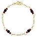 18k Gold Plated Evil Eye Protection Simulated Azabache Bracelet Link Amulet 5.5