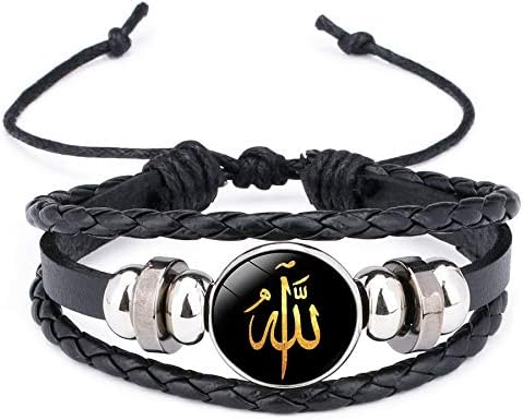 OrnamentMuslim ALLAH leather Beaded Bracelet