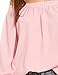 SheIn Women's Off Shoulder Slit Sleeve Tie Cuff Blouse Top Small Pink
