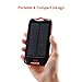 [Upgraded] Poweradd Apollo 5000mAh Portable Solar Charger Panel Power Bank External Battery Pack with Flashlight Fast Charging for Smartphones and Tablets - Black