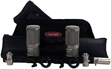 Cascade Microphones DR-2 Stereo Pair (Lundahl) Ribbon Microphone, Grey Body/Anodized Silver Grill