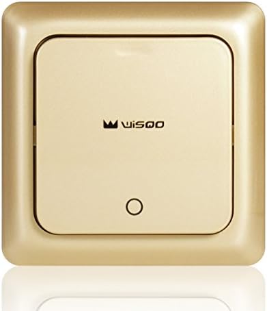 WisQo Wireless Light Switch Kit. Works With WisQo Receiver. Add a Switch for Your Light Easily. Avoid Chasing Wires into Walls. Save Cost and Time. Gold.