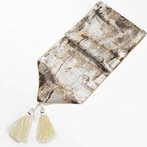 MICOKY Table runner abstract jacquard hotel home bed tea table mat blue tablecloth cloth 32 * 210