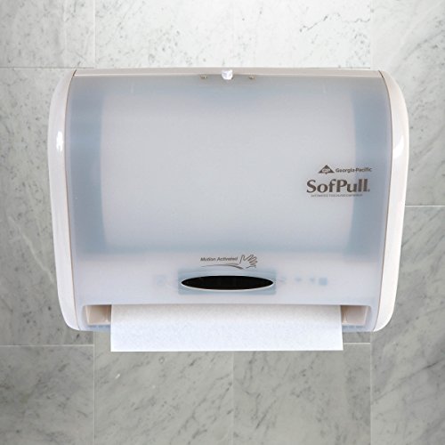 SofPull 9" Automated Touchless Paper Towel Dispenser by GP PRO (Georgia-Pacific), White, 58487, 12.800" W x 6.500" D x 10.500" H - Thumbnail 6