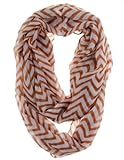 Cotton Cantina Soft Chevron Sheer Infinity Scarf in Contrasting Colors