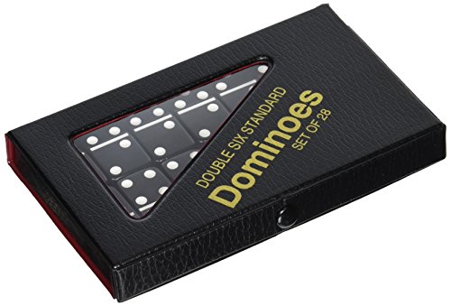 CHH 2408L-BLK Standard Double 6 Dominoes Game Vinyl Case-Black