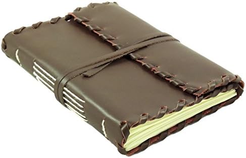 Rustic Ridge LeatherJournal - Handmade - 5" x 7" - Dark Brown