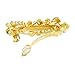 Hair Clip - SODIAL(R) Dark Blue Rhinestones Inlaid Swirl Floral Barrette French Hair Clip