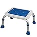 PCP Non-Slip Bath Safety Step Stool, Foam Padded, Adjustable Height, Portable Bathroom Stepping Foot Stool