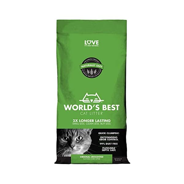 Worlds-Best-Cat-Litter-14lb-635kg-Original-Unscented Worlds Best Cat Litter 14lb (6.35kg) Original Unscented