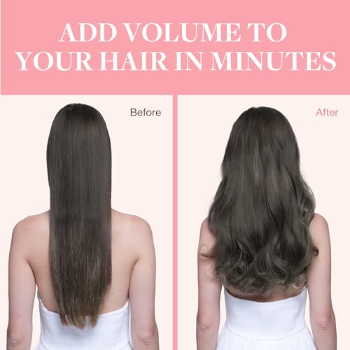 GOO GOO Adhesive Hair Extensions Natural Hair, 45 cm 120 g 7pcs, 1C Mocha Brown, Real Natural Human Hair Extensions