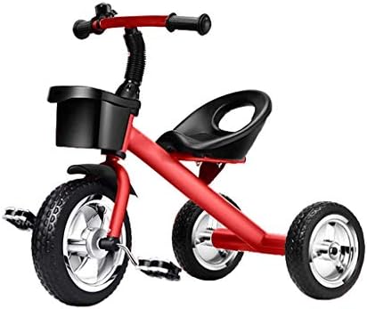 おしゃれ 三輪車 三輪車子供の三輪自転車ベビーカーベビーカー調節可能なシート男の子と女の子2 5 6歳自転車鋼材2で1赤ちゃん三輪車2色 Color Yellow